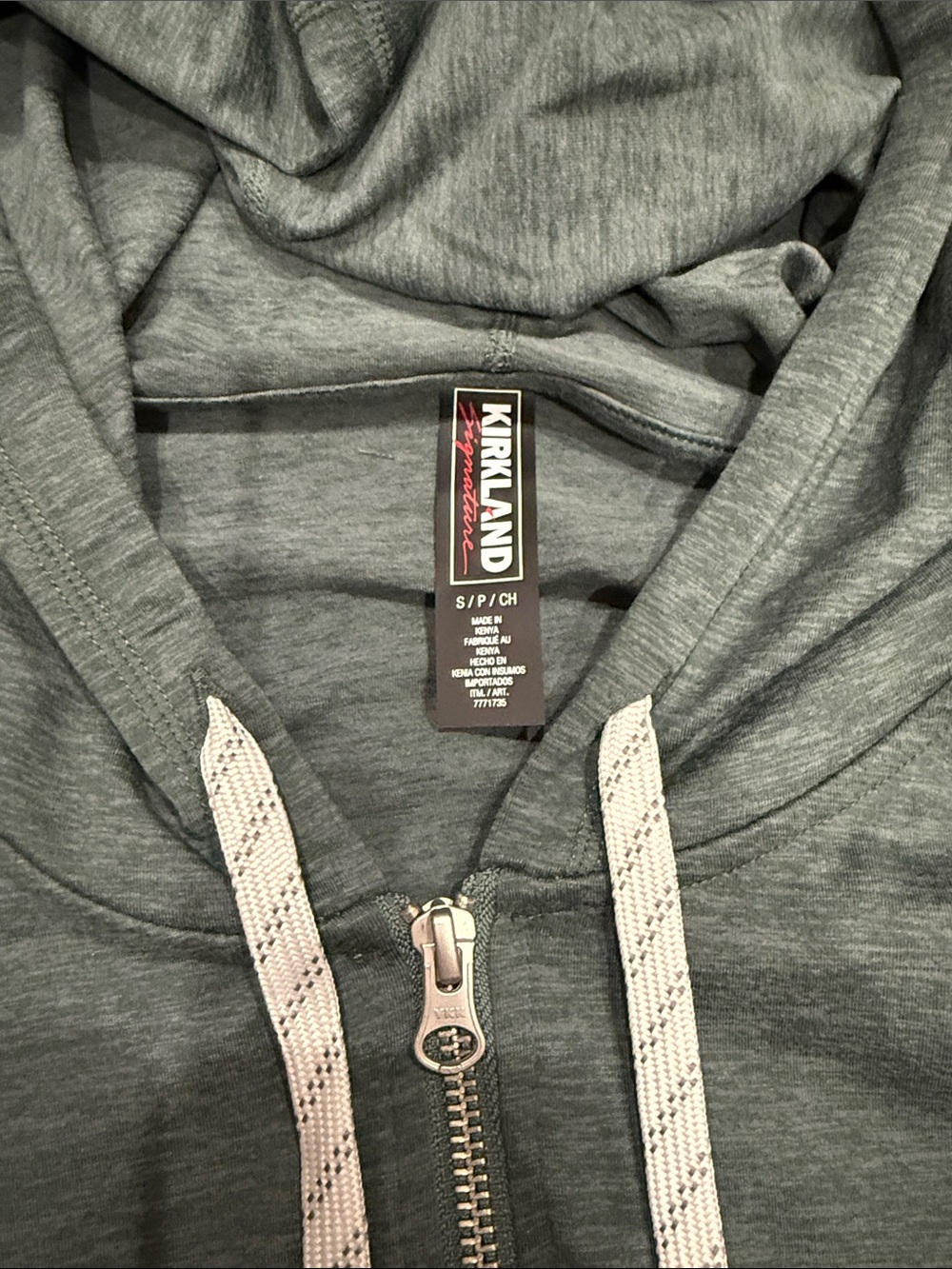 Kirkland Signature Hoodies - Gray & Dark Green - Picture 2 of 3